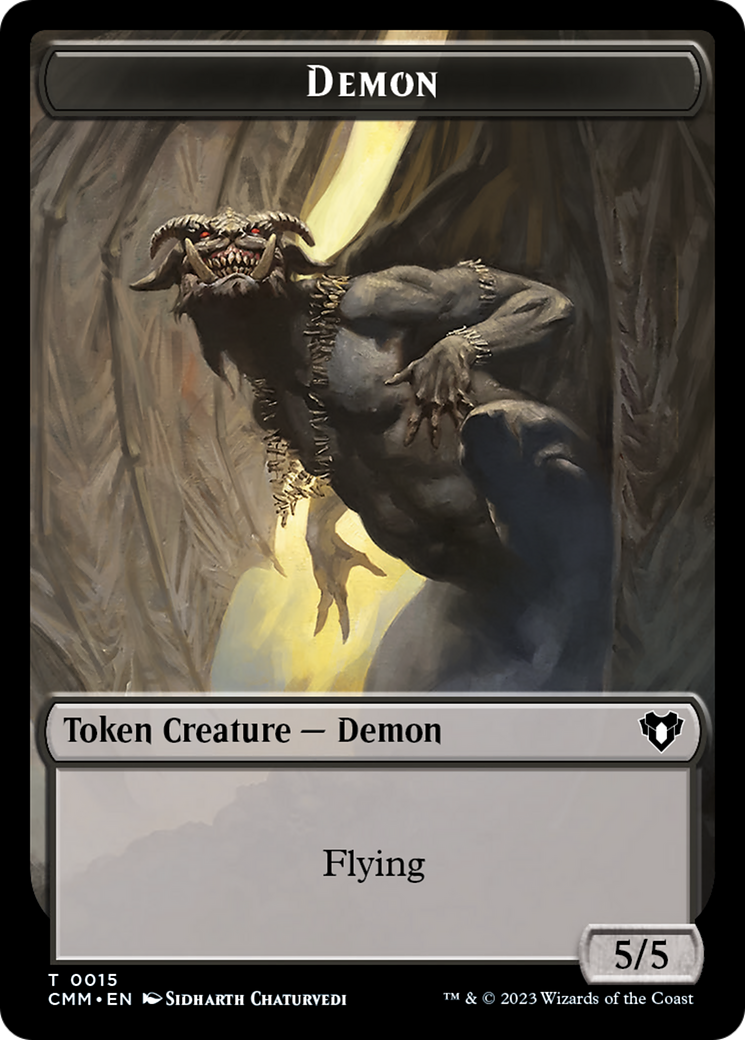 Eldrazi Spawn // Demon Double-Sided Token [Commander Masters Tokens] | Play N Trade Winnipeg