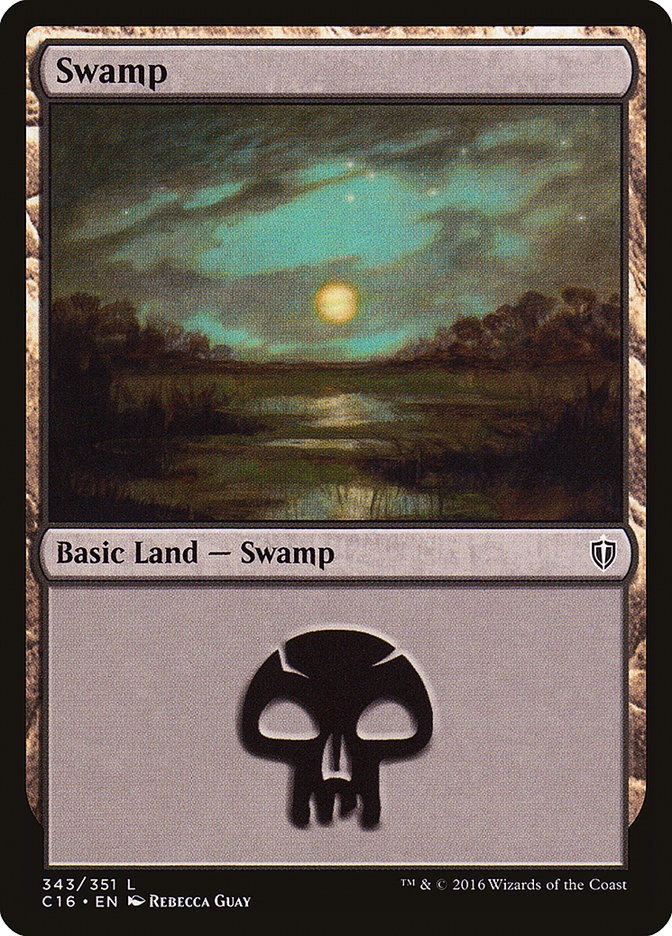 Swamp (343) [Commander 2016] | Play N Trade Winnipeg