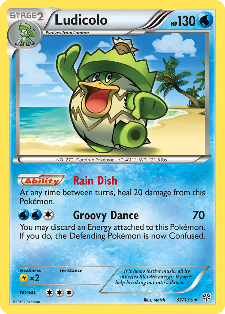 Ludicolo (31/135) [Black & White: Plasma Storm] | Play N Trade Winnipeg