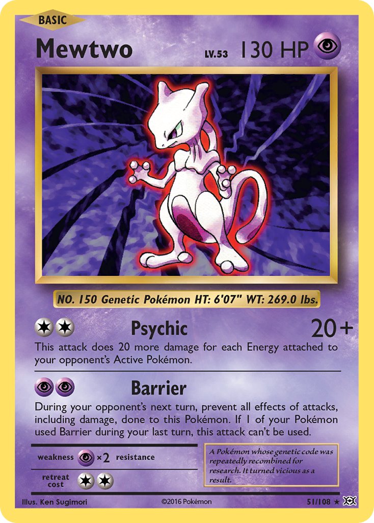 Mewtwo (51/108) (Theme Deck Exclusive) [XY: Evolutions] | Play N Trade Winnipeg