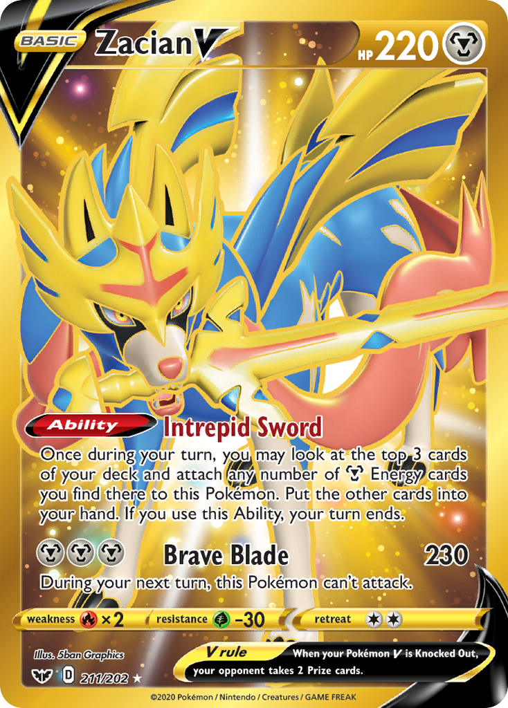 Zacian V (211/202) [Sword & Shield: Base Set] | Play N Trade Winnipeg