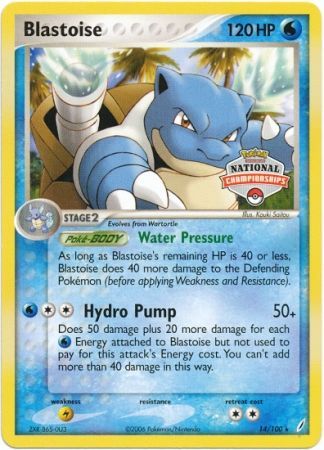 Blastoise (14/100) (National Championship Promo) [EX: Crystal Guardians] | Play N Trade Winnipeg