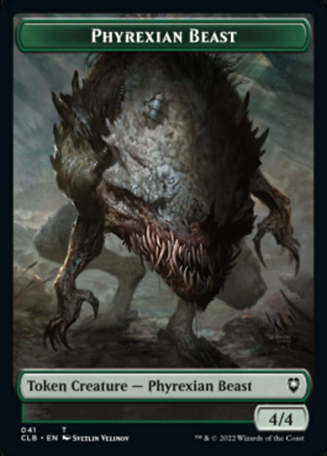 Phyrexian Beast // Wurm Double-sided Token [Commander Legends: Battle for Baldur's Gate Tokens] | Play N Trade Winnipeg