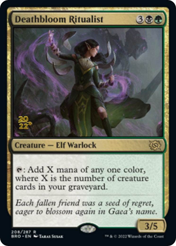 Deathbloom Ritualist [The Brothers' War: Prerelease Promos] | Play N Trade Winnipeg