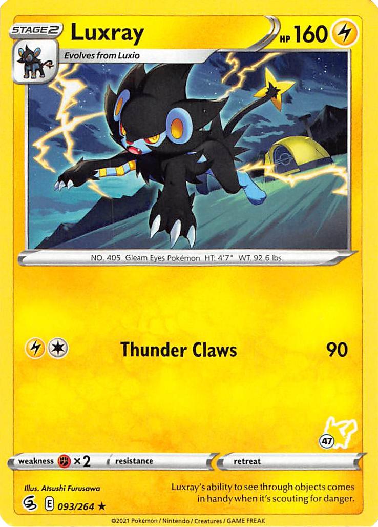 Luxray (093/264) (Pikachu Stamp #47) [Battle Academy 2022] | Play N Trade Winnipeg