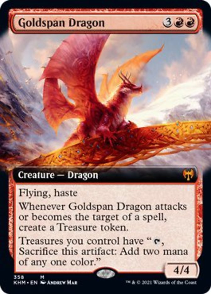 Goldspan Dragon (Extended Art) [Kaldheim] | Play N Trade Winnipeg