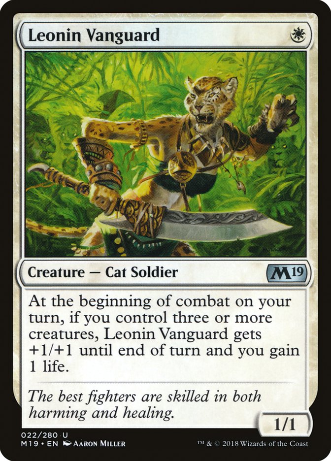 Leonin Vanguard [Core Set 2019] | Play N Trade Winnipeg