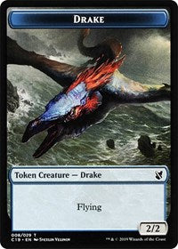 Drake // Human Double-sided Token [Commander 2019 Tokens] | Play N Trade Winnipeg