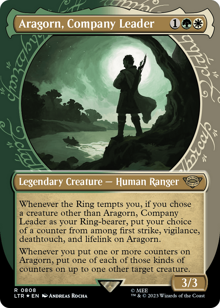 Aragorn, Company Leader (Showcase) (Surge Foil) [The Lord of the Rings: Tales of Middle-Earth] | Play N Trade Winnipeg