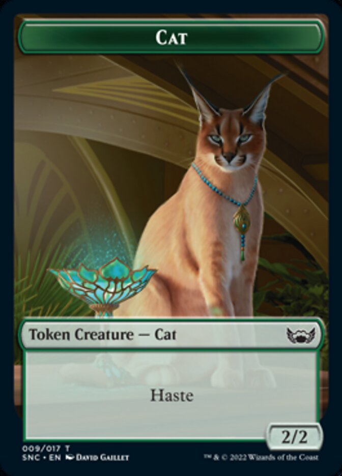 Cat // Rhino Warrior Double-sided Token [Streets of New Capenna Tokens] | Play N Trade Winnipeg