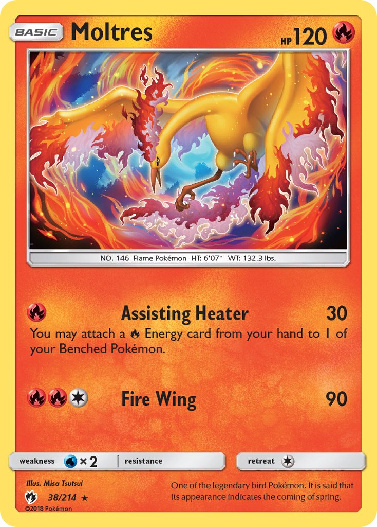 Moltres (38/214) (Let's Play, Eevee) Cracked Ice Holo) (Theme Deck Exclusive) [Sun & Moon: Lost Thunder] | Play N Trade Winnipeg