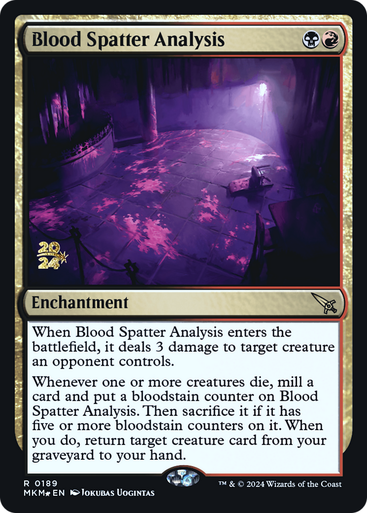 Blood Spatter Analysis [Murders at Karlov Manor Prerelease Promos] | Play N Trade Winnipeg