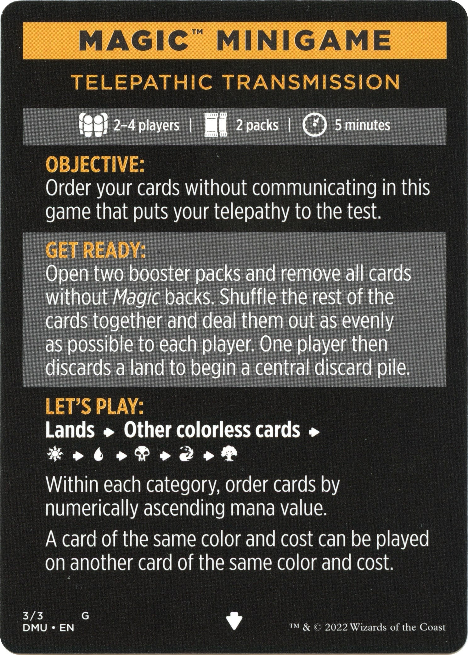 Telepathic Transmission (Magic Minigame) [Dominaria United Minigame] | Play N Trade Winnipeg