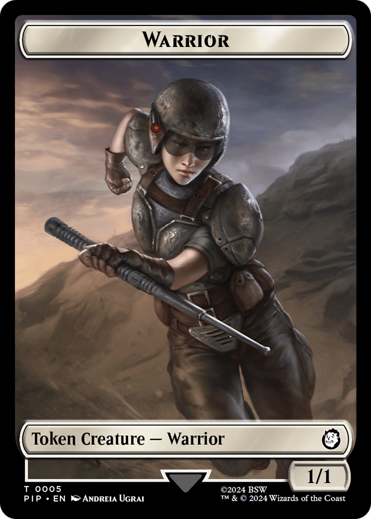 Warrior // Food (0012) Double-Sided Token [Fallout Tokens] | Play N Trade Winnipeg