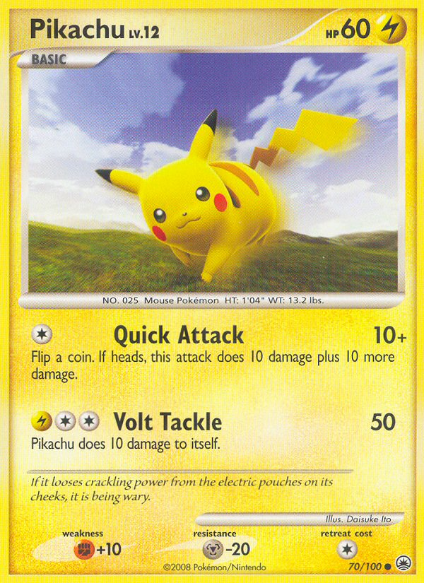 Pikachu (70/100) [Diamond & Pearl: Majestic Dawn] | Play N Trade Winnipeg