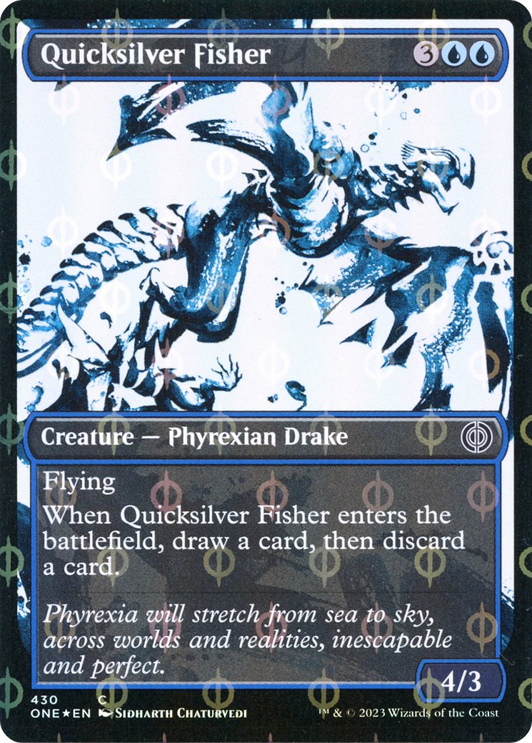 Quicksilver Fisher (Showcase Ichor Step-and-Compleat Foil) [Phyrexia: All Will Be One] | Play N Trade Winnipeg