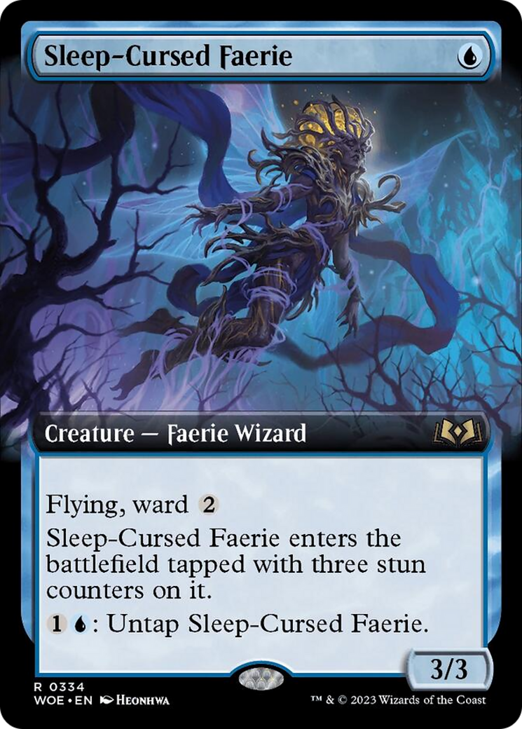 Sleep-Cursed Faerie (Extended Art) [Wilds of Eldraine] | Play N Trade Winnipeg