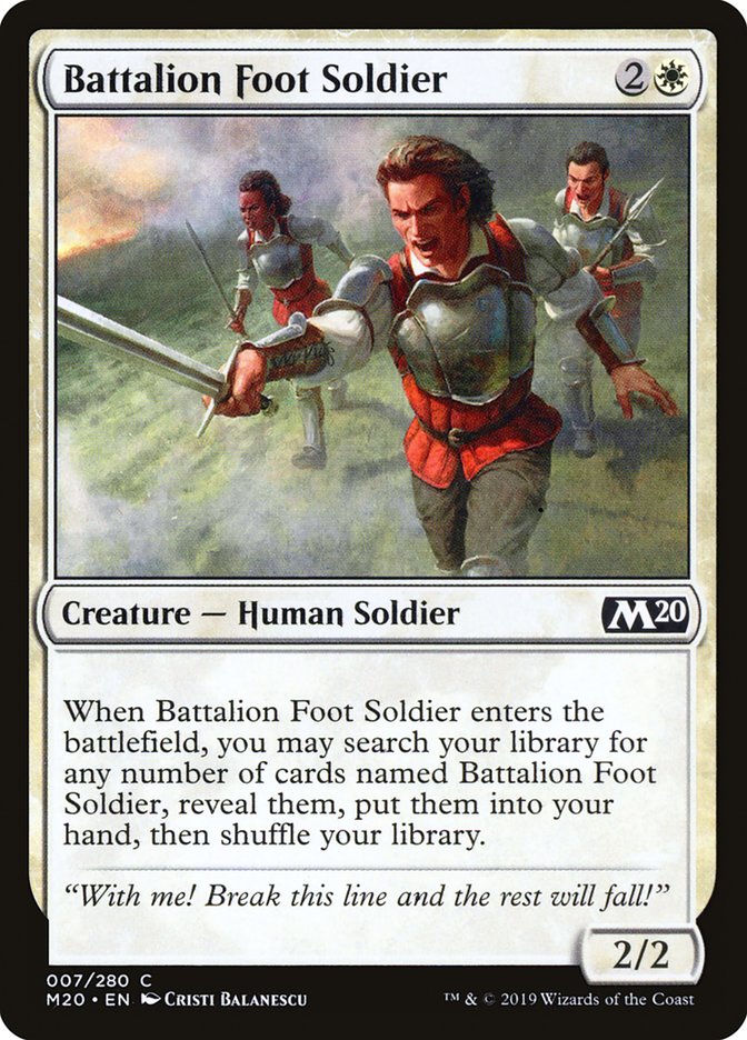 Battalion Foot Soldier [Core Set 2020] | Play N Trade Winnipeg