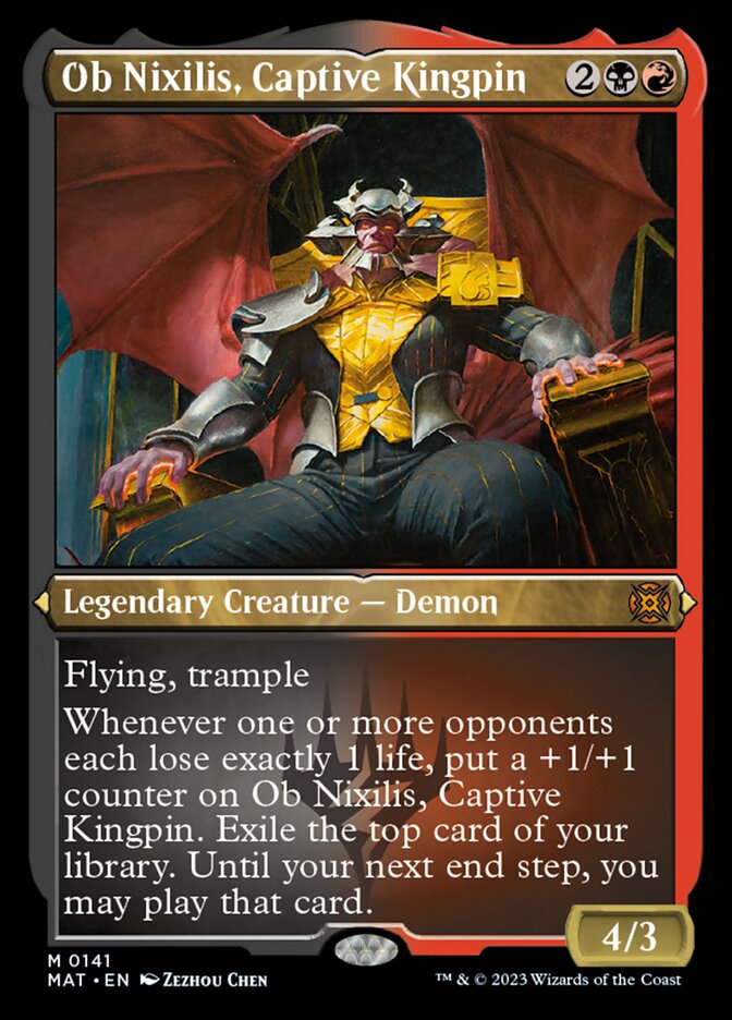 Ob Nixilis, Captive Kingpin (Foil Etched) [March of the Machine: The Aftermath] | Play N Trade Winnipeg