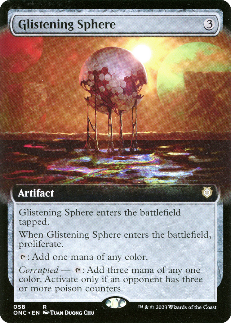 Glistening Sphere (Extended Art) [Phyrexia: All Will Be One Commander] | Play N Trade Winnipeg