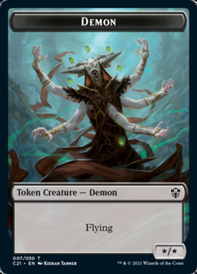 Demon // Fungus Beast Token [Commander 2021 Tokens] | Play N Trade Winnipeg