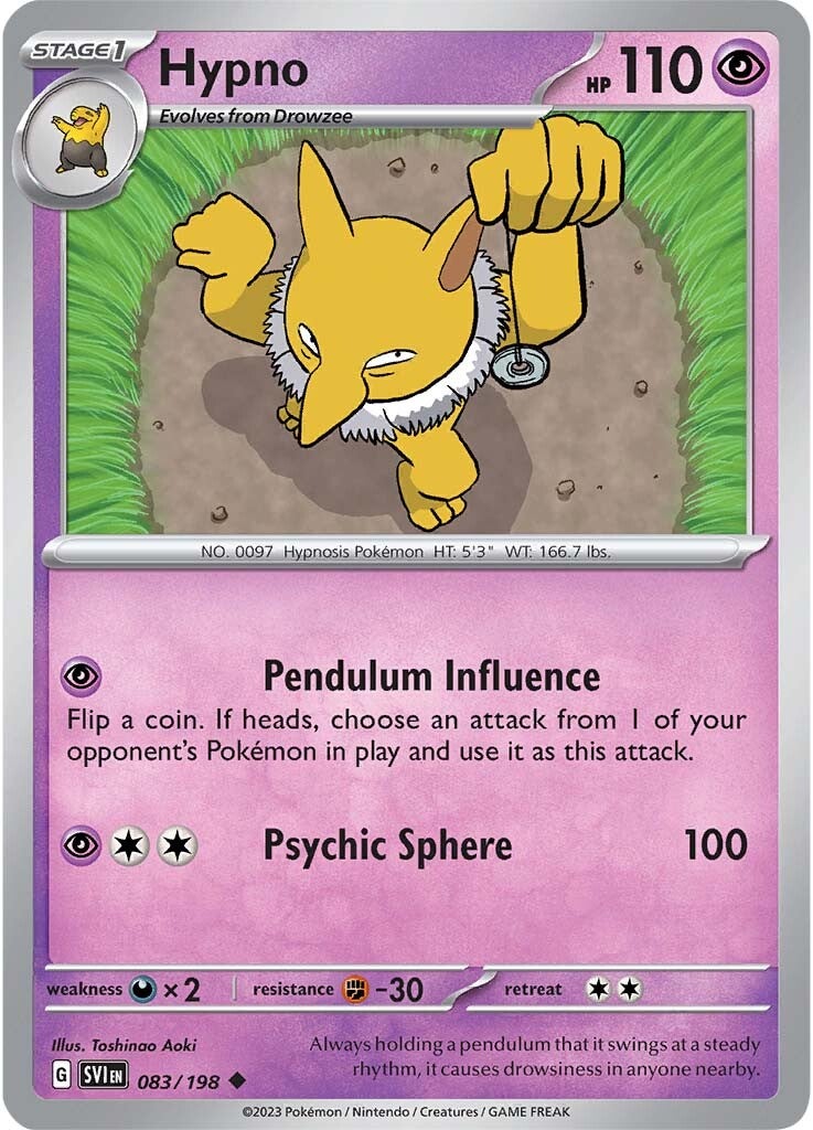 Hypno (083/198) [Scarlet & Violet: Base Set] | Play N Trade Winnipeg