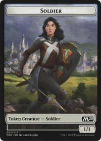 Soldier // Dinosaur Double-Sided Token [Game Night 2019 Tokens] | Play N Trade Winnipeg