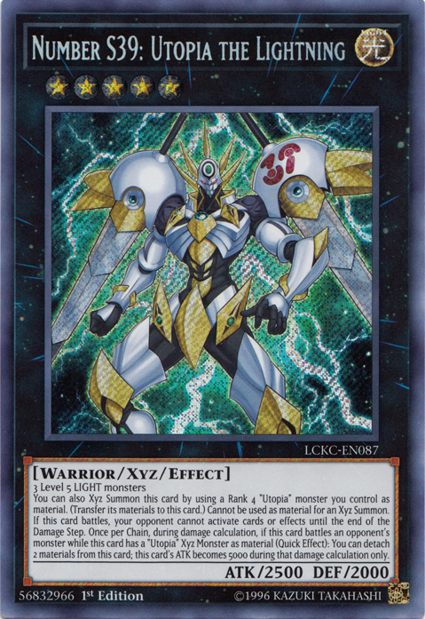 Number S39: Utopia the Lightning [LCKC-EN087] Secret Rare | Play N Trade Winnipeg