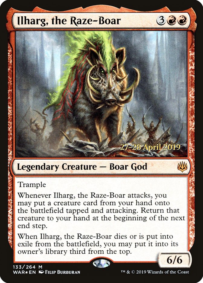 Ilharg, the Raze-Boar  [War of the Spark Prerelease Promos] | Play N Trade Winnipeg