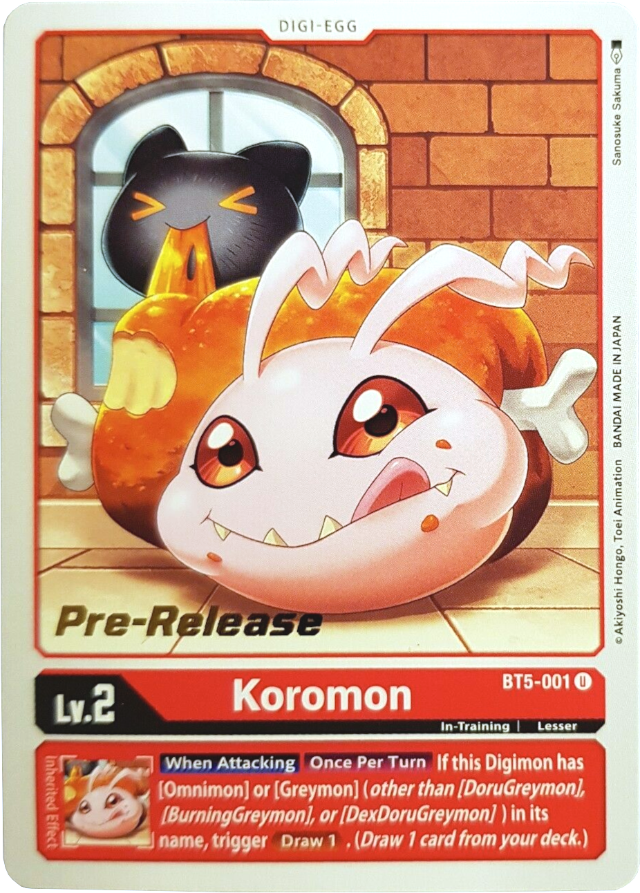 Koromon [BT5-001] [Battle of Omni Pre-Release Promos] | Play N Trade Winnipeg