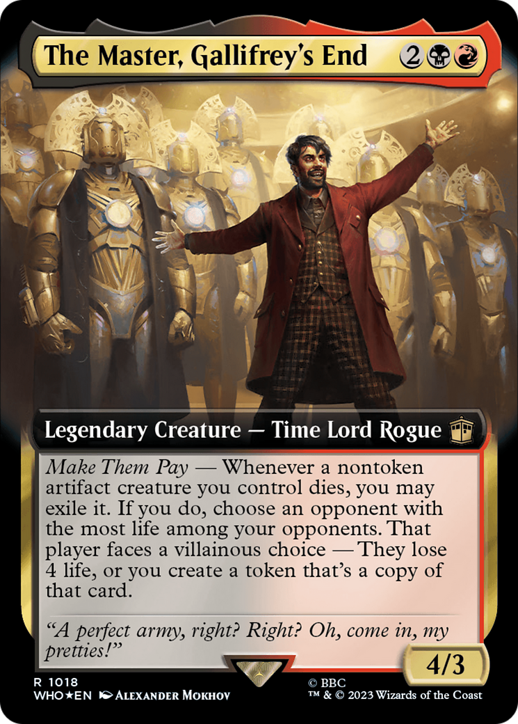 The Master, Gallifrey's End (Extended Art) (Surge Foil) [Doctor Who] | Play N Trade Winnipeg
