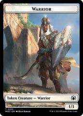 Warrior // Elspeth, Sun's Champion Emblem Double-Sided Token [March of the Machine Commander Tokens] | Play N Trade Winnipeg