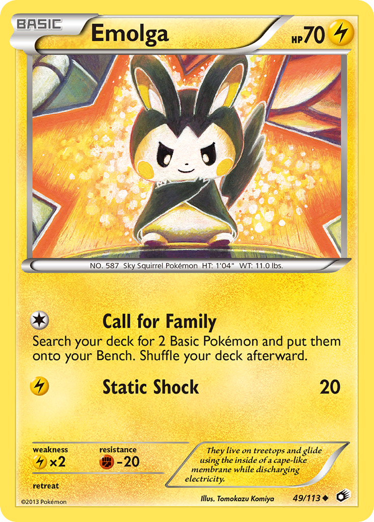 Emolga (49/113) [Black & White: Legendary Treasures] | Play N Trade Winnipeg