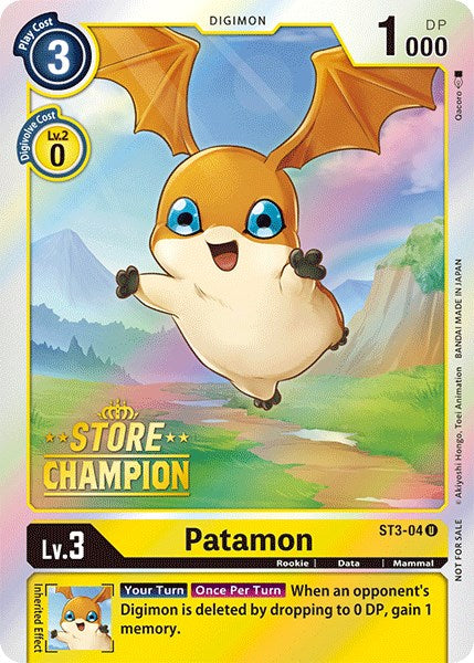 Patamon [ST3-04] (Store Champion) [Starter Deck: Heaven's Yellow Promos] | Play N Trade Winnipeg