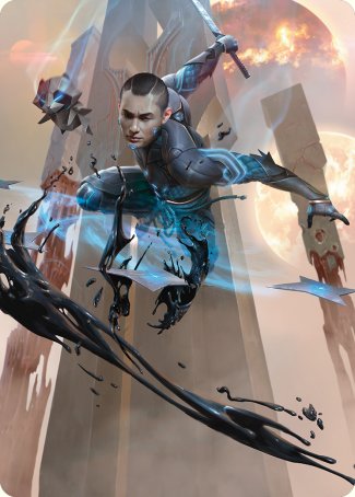 Kaito, Dancing Shadow Art Card [Phyrexia: All Will Be One Art Series] | Play N Trade Winnipeg
