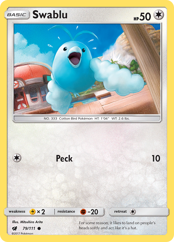 Swablu (79/111) [Sun & Moon: Crimson Invasion] | Play N Trade Winnipeg