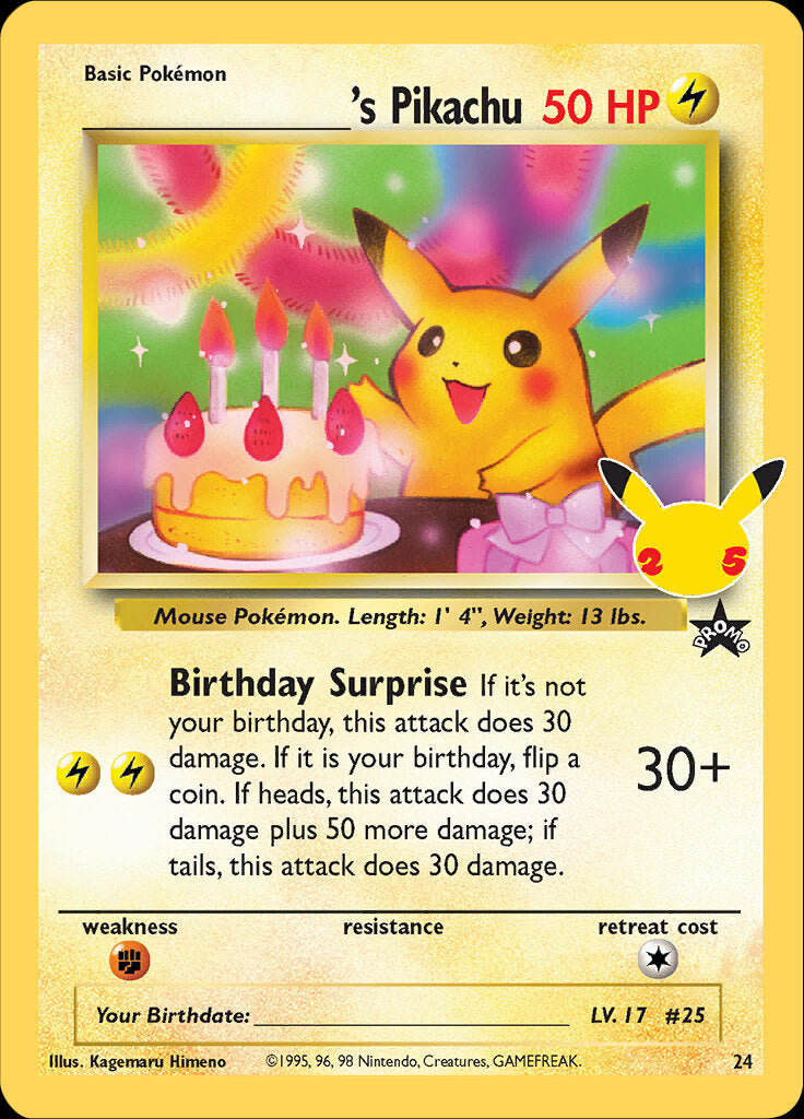 _____'s Pikachu (24) [Celebrations: 25th Anniversary - Classic Collection] | Play N Trade Winnipeg