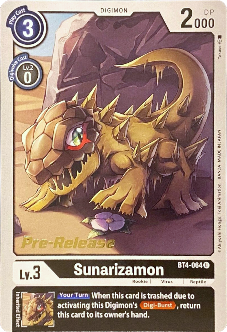 Sunarizamon [BT4-064] [Great Legend Pre-Release Promos] | Play N Trade Winnipeg