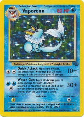 Vaporeon (12/64) [Jungle Unlimited] | Play N Trade Winnipeg