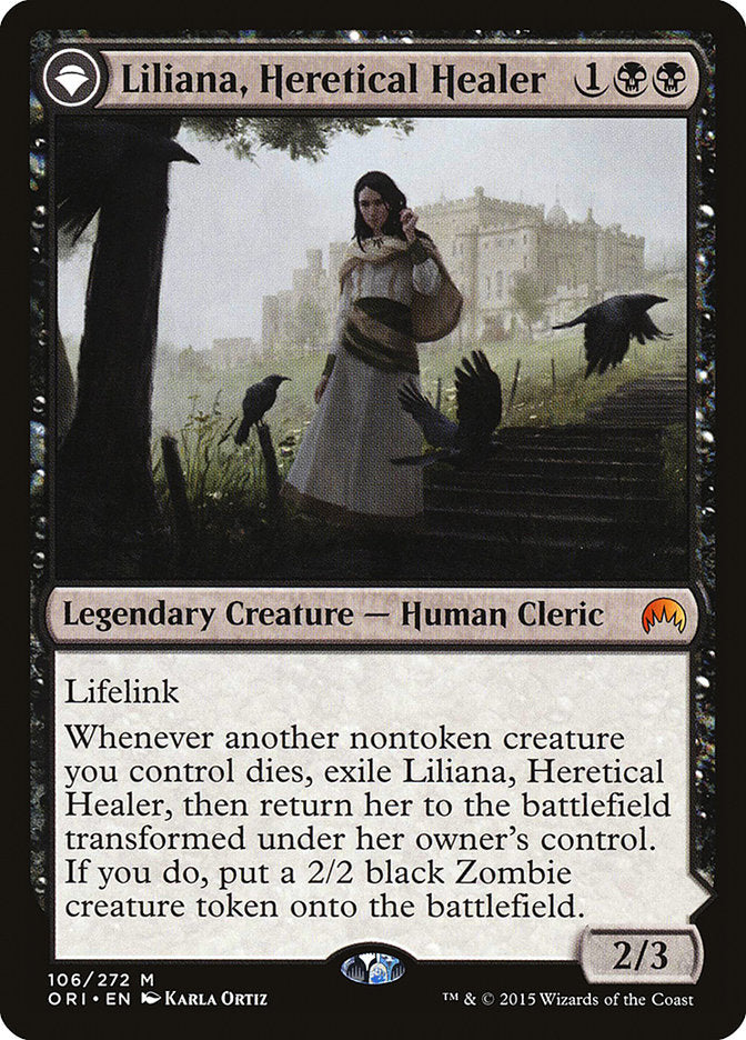 Liliana, Heretical Healer // Liliana, Defiant Necromancer [Magic Origins] | Play N Trade Winnipeg