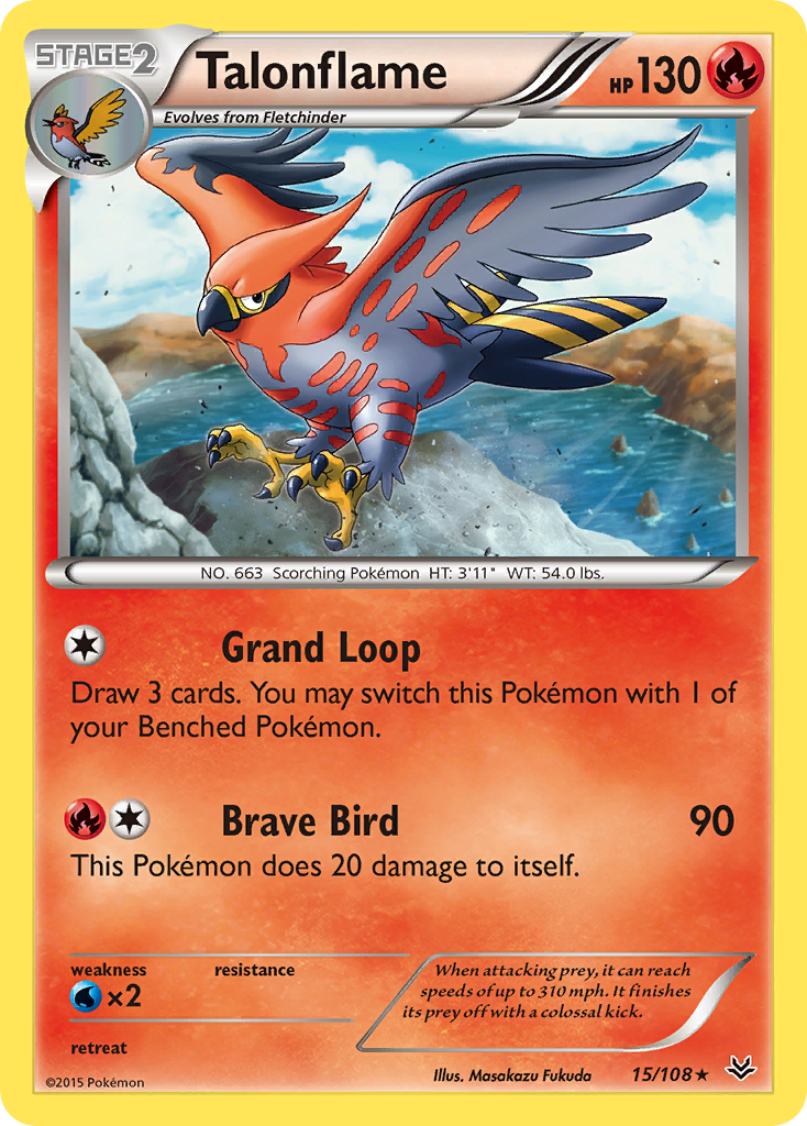 Talonflame (15/108) [XY: Roaring Skies] | Play N Trade Winnipeg