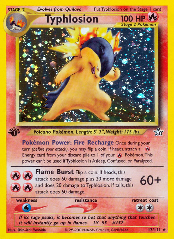 Typhlosion (17/111) [Neo Genesis 1st Edition] | Play N Trade Winnipeg