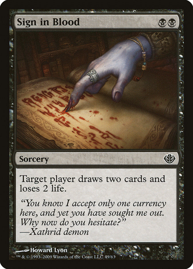 Sign in Blood [Duel Decks: Garruk vs. Liliana] | Play N Trade Winnipeg