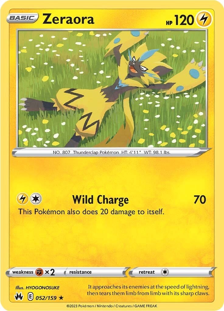 Zeraora (052/159) [Sword & Shield: Crown Zenith] | Play N Trade Winnipeg