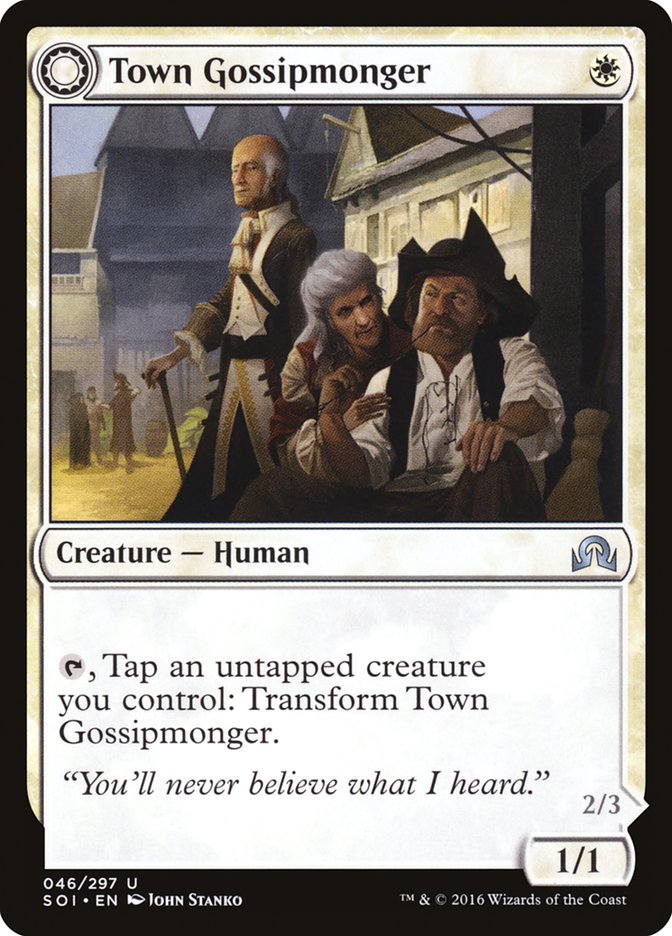 Town Gossipmonger // Incited Rabble [Shadows over Innistrad] | Play N Trade Winnipeg