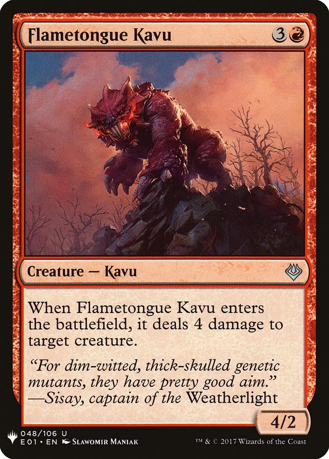 Flametongue Kavu [Mystery Booster] | Play N Trade Winnipeg