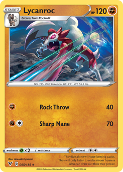 Lycanroc (095/185) [Sword & Shield: Vivid Voltage] | Play N Trade Winnipeg