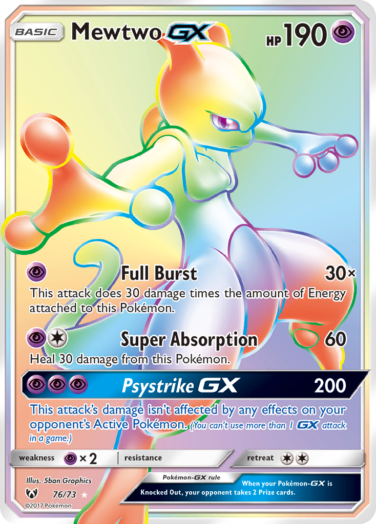 Mewtwo GX (76/73) [Sun & Moon: Shining Legends] | Play N Trade Winnipeg