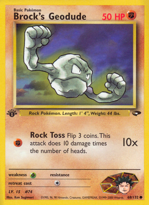 Brock's Geodude (68/132) [Gym Challenge 1st Edition] | Play N Trade Winnipeg