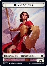 Human Soldier // Nightmare Double-sided Token [Theros Beyond Death Tokens] | Play N Trade Winnipeg